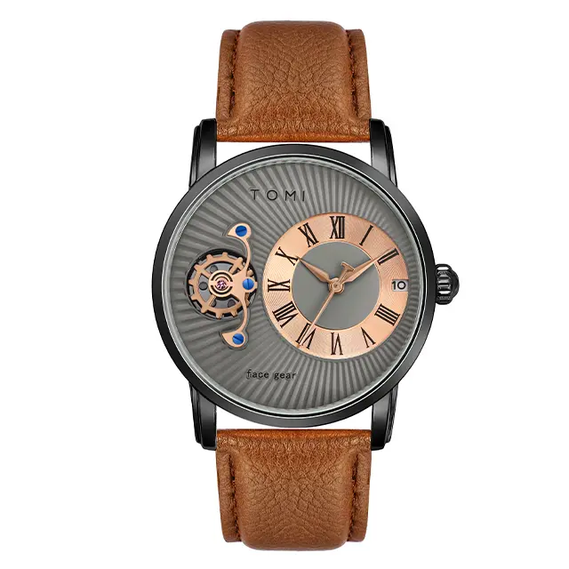 TOMI T-104 Face Gear Dual Strap Luxury Watch