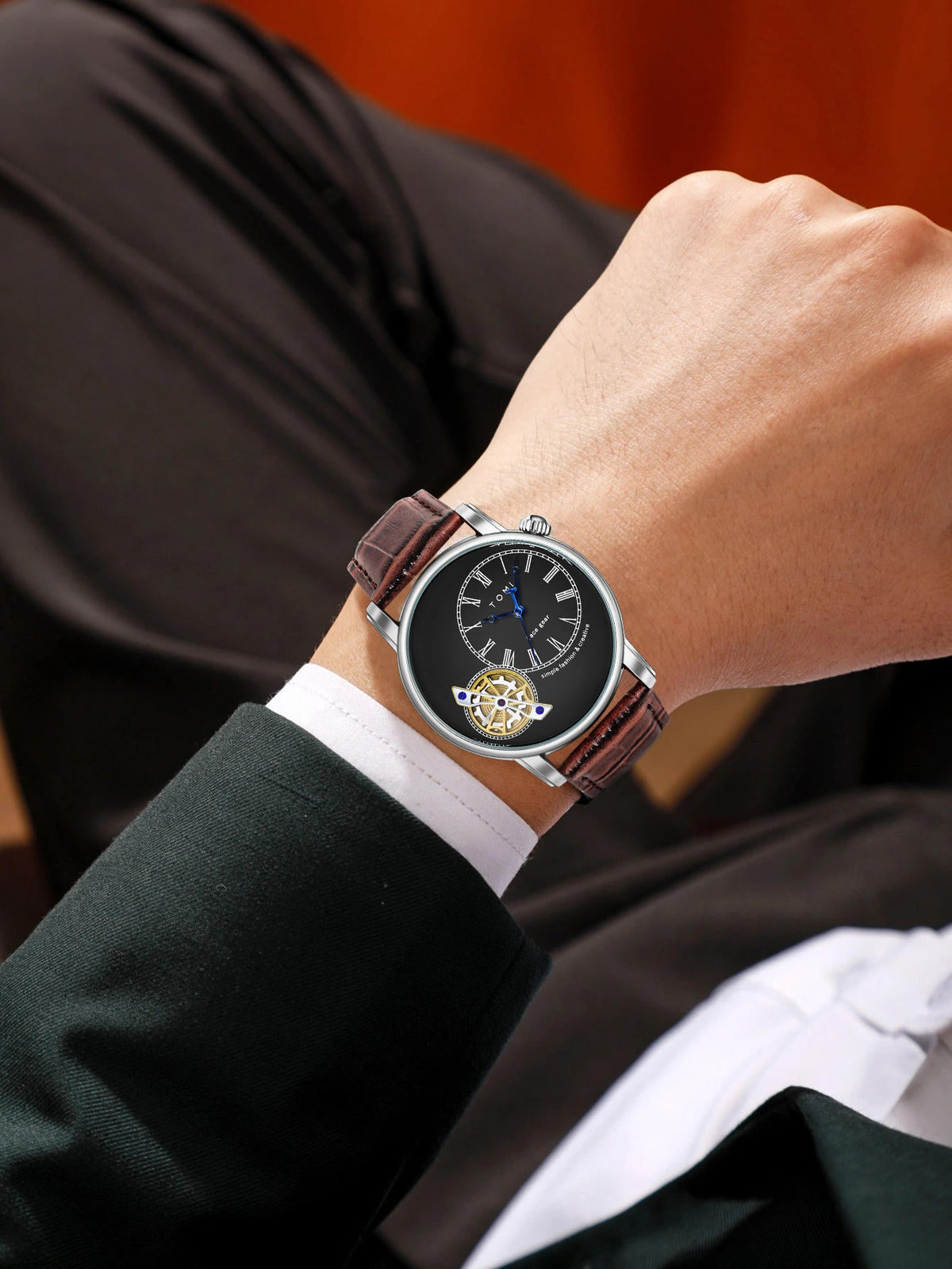 TOMI T-103 Face Gear Dual Strap Watch