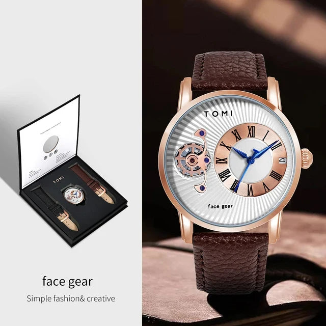 TOMI T-104 Face Gear Dual Strap Watch