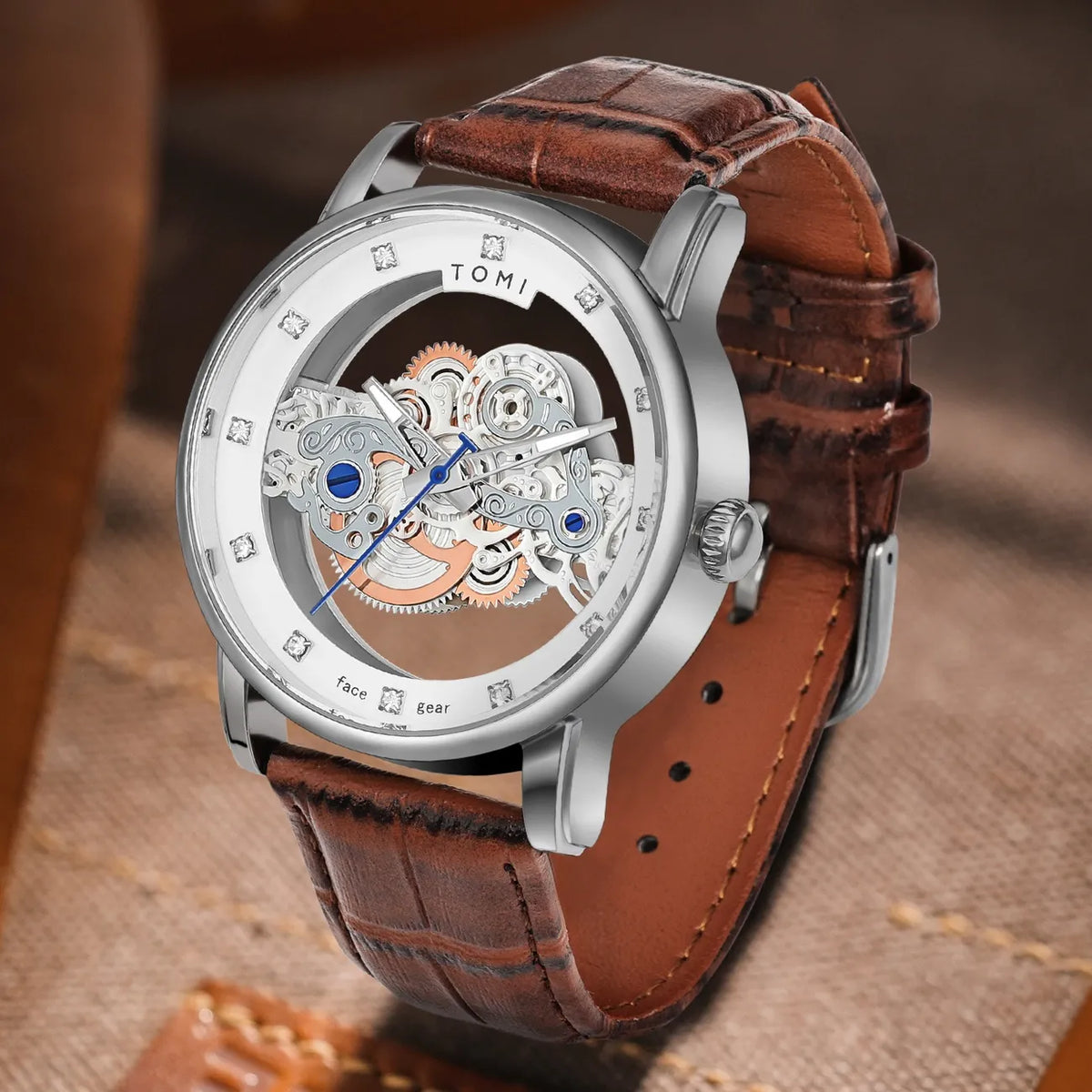 TOMI T-102 Face Gear Dual Strap Watch