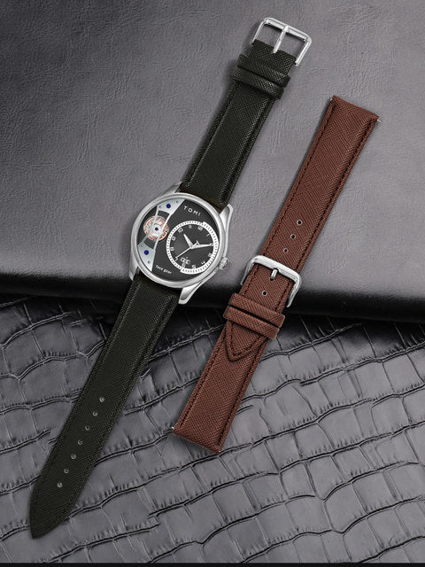 TOMI T-105 Face Gear Luxury Watch – Dual Strap Edition with Date Display & Premium Gift Box