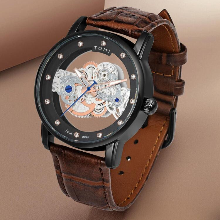 TOMI T-102 Face Gear Dual Strap Luxury Watch