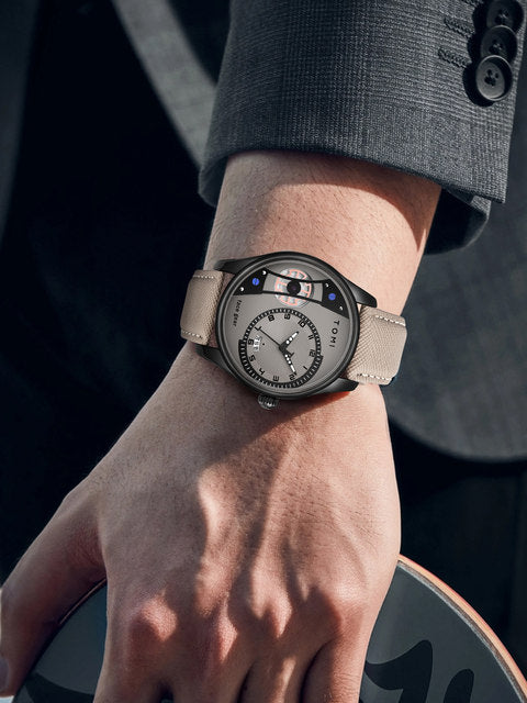 TOMI T-105 Face Gear Luxury Watch – Dual Strap Edition with Date Display & Premium Gift Box