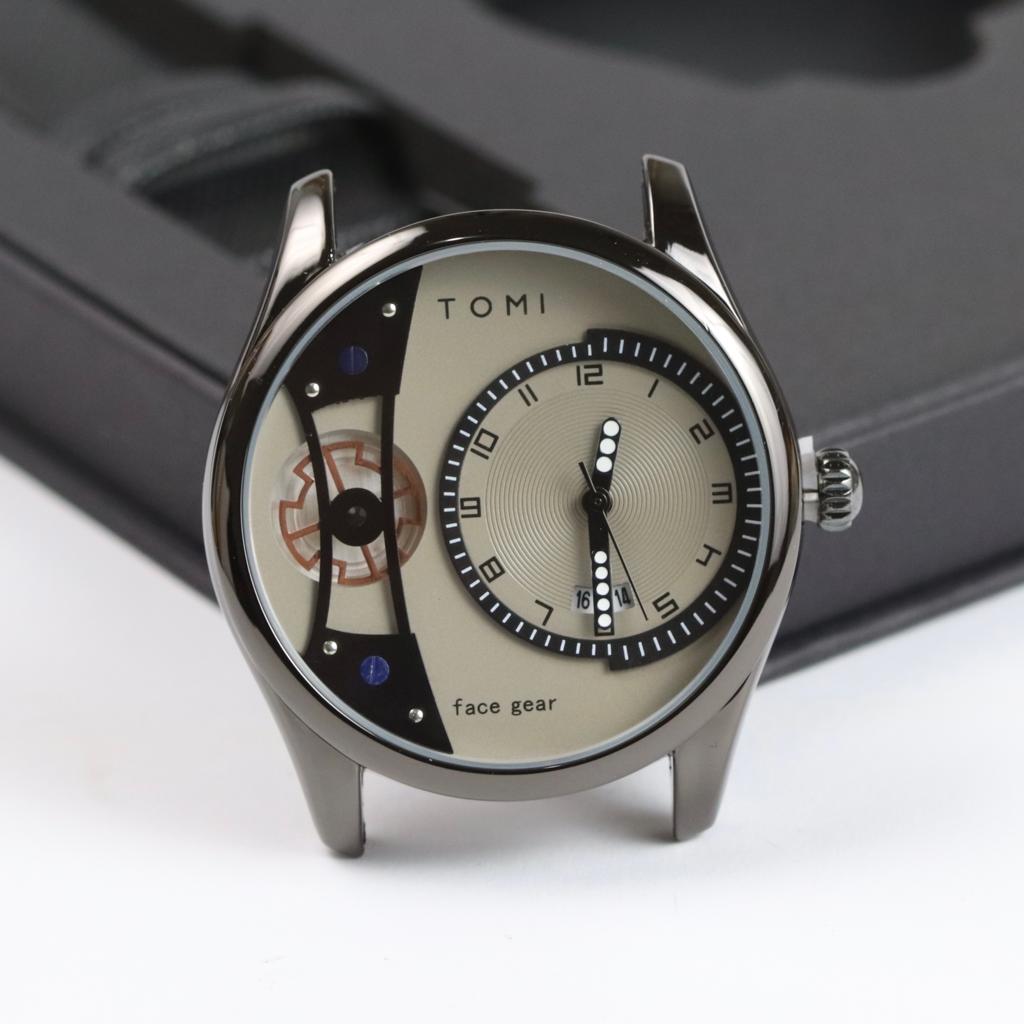 TOMI T-105 Face Gear Luxury Watch – Dual Strap Edition with Date Display & Premium Gift Box